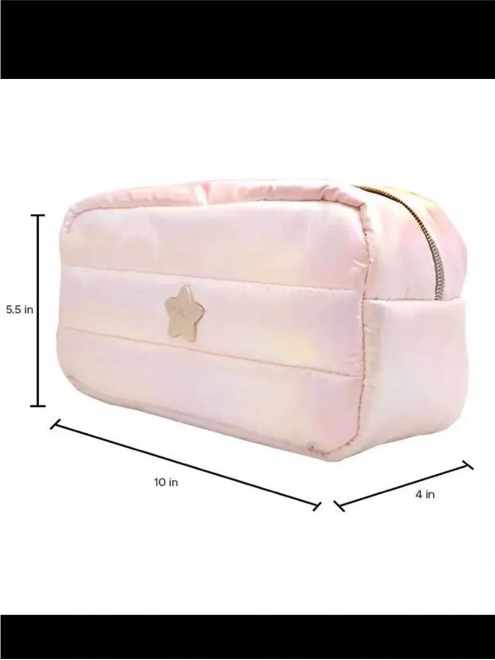 NWT The Crème Shop Quilted Cosmetic Bag
